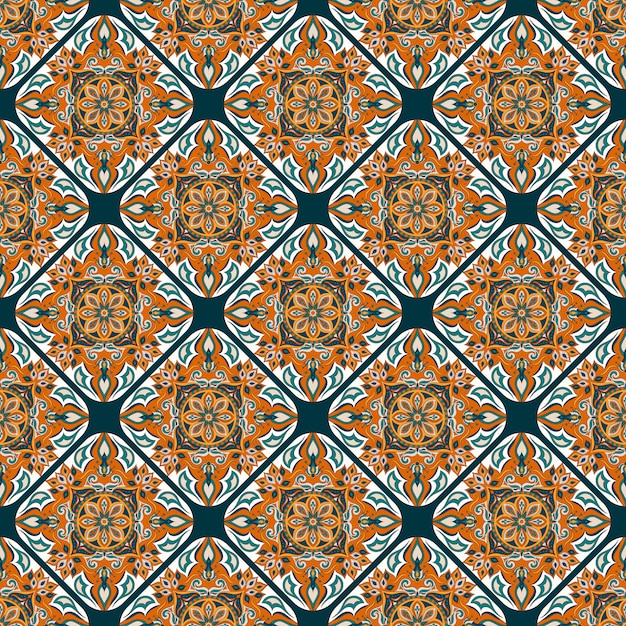 Motif Sans Soudure Floral Ethnique Avec Des éléments De Mandala Vintage.