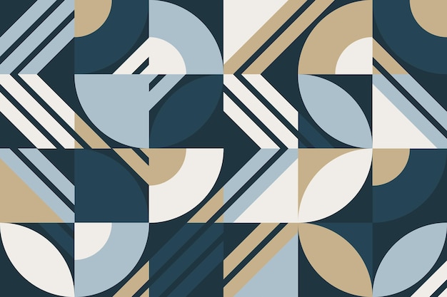 Motif scandinave abstrait avec des cercles et des carrés