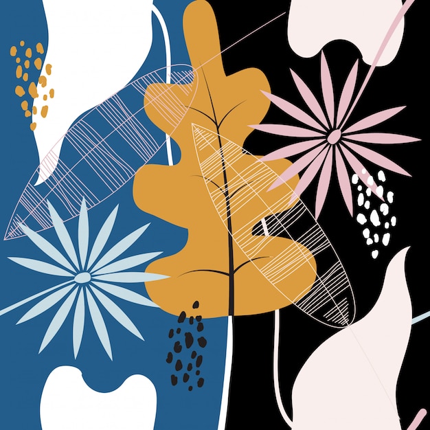 Vecteur motif de surface floral abstrait