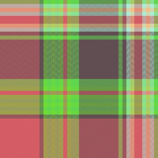 Motif tartan vectoriel de plaid sans couture textile avec un chèque de tissu de fond de texture