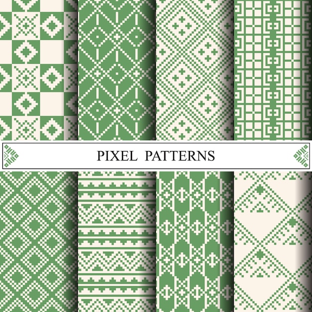 Vecteur motif thaïlandais en pixels pour la fabrication de textiles en tissu