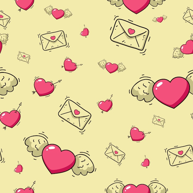 motif sur le thème de la saint valentin