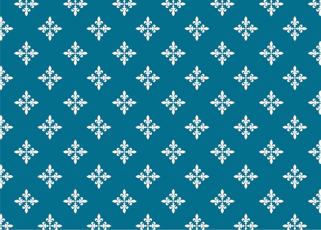 Motif De Tissu élégant Bleu Et Blanc