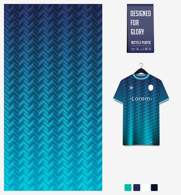 Motif De Tissu Pour Maillot De Football Ou Kit De Football Motif De Chevelure Sur Fond Bleu