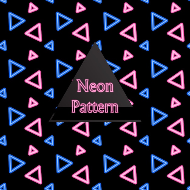 motif triangles néon