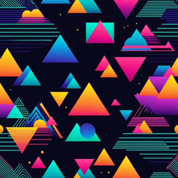 Vecteur motif triangulaire coloré arrière-plan illustration vectorielle arrière-plans triangulaires colorés