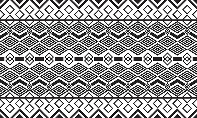 Vecteur motif tribal simple en noir et blanc