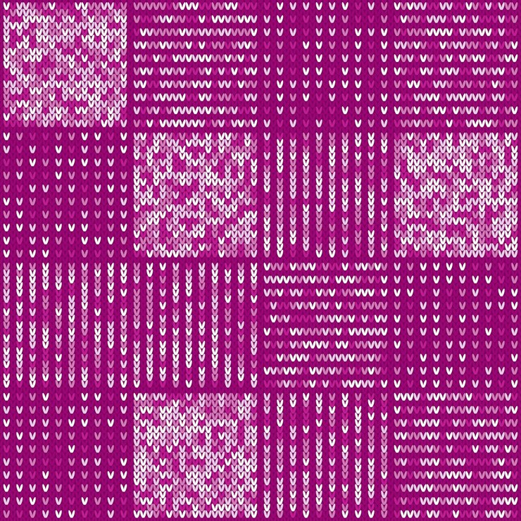 Vecteur motif tricoté abstrait