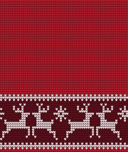 Motif Tricoté De Noël Et Du Nouvel An En Vache. Conception De Pull à Tricoter En Laine.