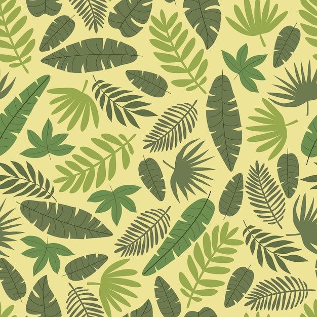 Motif Tropical Sans Couture Avec Des Feuilles