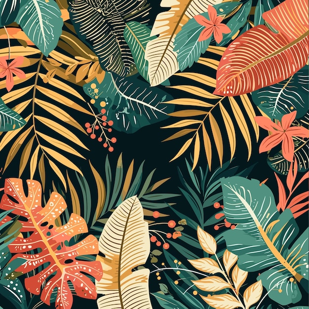 Vecteur motif tropical sans couture pour la décoration