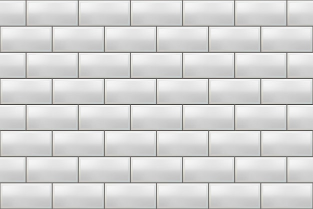 Motif de tuile de métro transparente blanche avec des éléments rectangulaires.