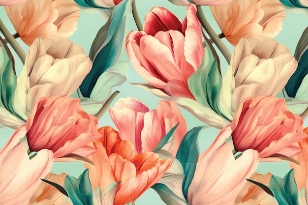 motif tulipes couleur pastel 2