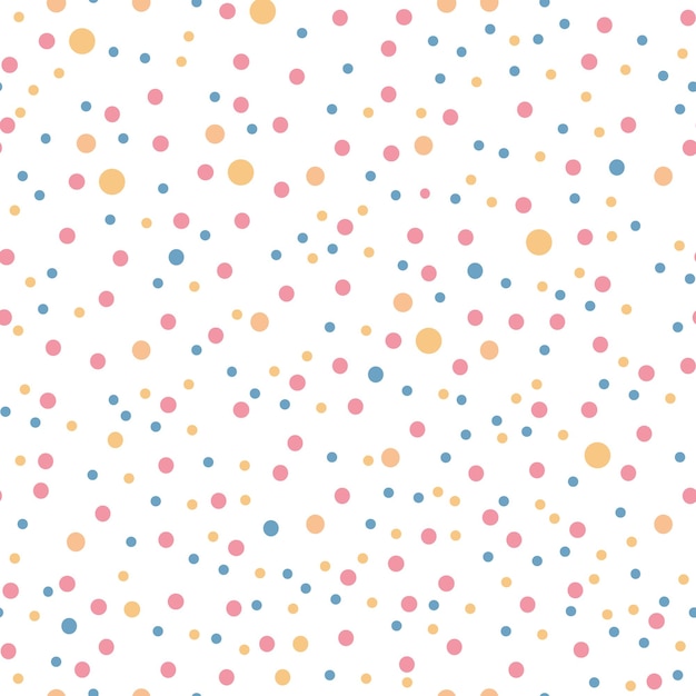 Motif vectoriel à pois dans des couleurs pastel Impression sur tissu et papier Modèle pour enfants