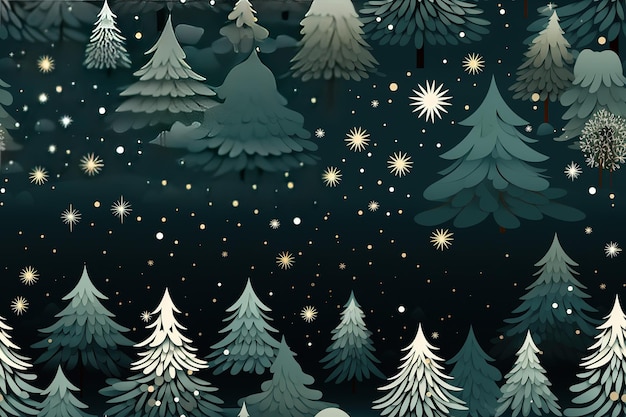 Motif Vectoriel Sans Couture Avec Des Arbres De Noël Peut être Utilisé Pour Le Motif De Papier Peint Remplit La Page Web Bac