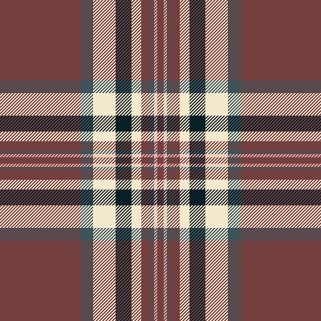 Vecteur motif vectoriel de texture à carreaux de vérification textile avec un fond sans couture en tissu tartan en couleurs rouges et claires