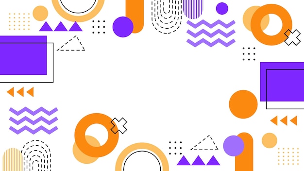 Des motifs abstraits géométriques colorés avec des formes de Memphis Idéal pour les arrière-plans Projets d'art et concepts de design moderne Couverture Banner Présentation