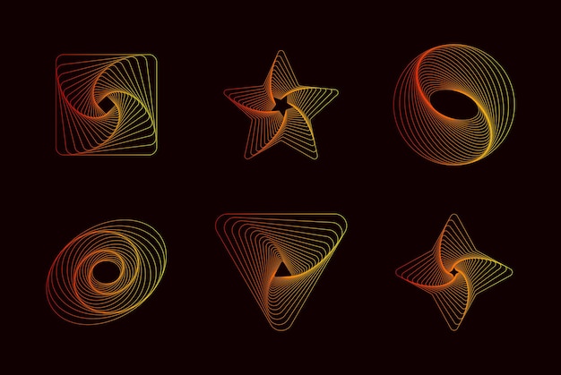 Motifs Abstraits Géométriques Simples éléments Graphiques Vectoriels à La Mode Pour Votre Design Unique