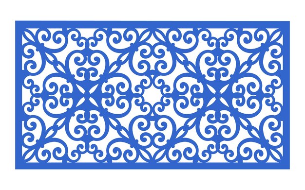 Motifs bleus avec fond blanc motifs floraux et géométriques islamiques