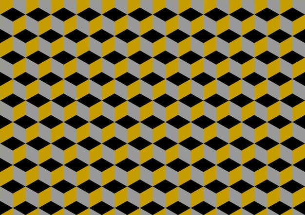 Des motifs de cubes abstraits sans couture, des dessins colorés, des textures géométriques 3D, des papiers peints vectoriels.