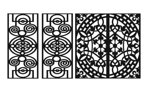 Vecteur motifs décoratifs aux motifs floraux et islamiques