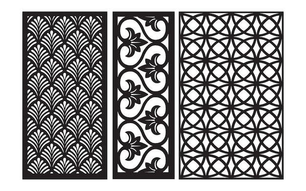 Vecteur motifs décoratifs aux motifs islamiques et géométriques