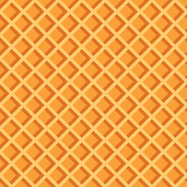 Vecteur des motifs diagonaux de wafers sans couture, des arrière-plans réalistes de répétition de wafers, une texture de cône de crème glacée, un vecteur.