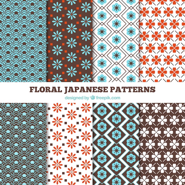 Motifs Floraux Japonais Couleur