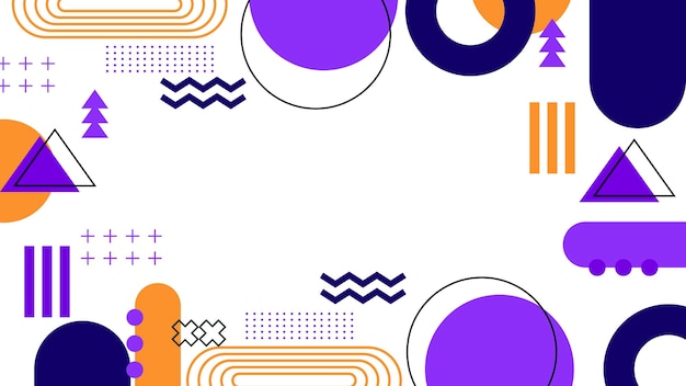 Des motifs géométriques abstraits colorés avec des formes de Memphis Idéal pour les arrière-plans Projets d'art et concepts de design moderne Couverture Banner Présentation