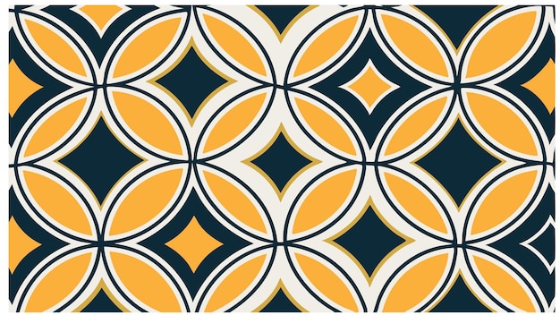 Des motifs géométriques en forme de fleurs et de diamants