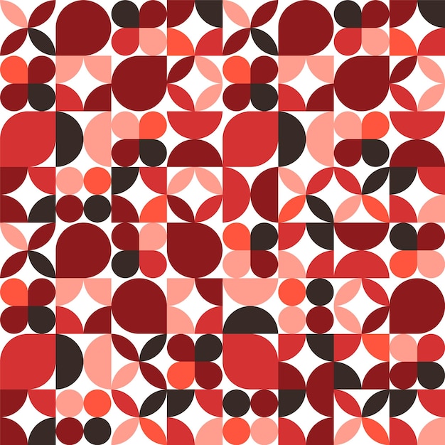 Des motifs géométriques à la mode dans le style Bauhaus, un fond moderne et coloré avec des éléments simples et une texture rétro.