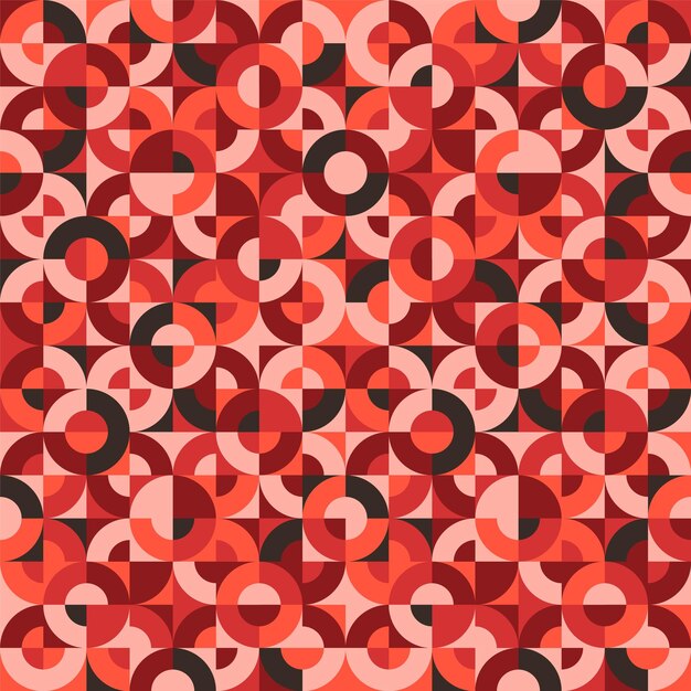 Des motifs géométriques à la mode dans le style Bauhaus, un fond moderne et coloré avec des éléments simples et une texture rétro.