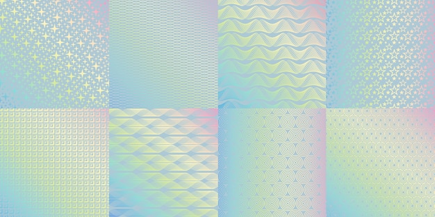 Motifs d'hologramme de texture de feuille de paillettes arc-en-ciel
