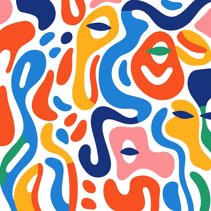 Vecteur des motifs minimalistes colorés