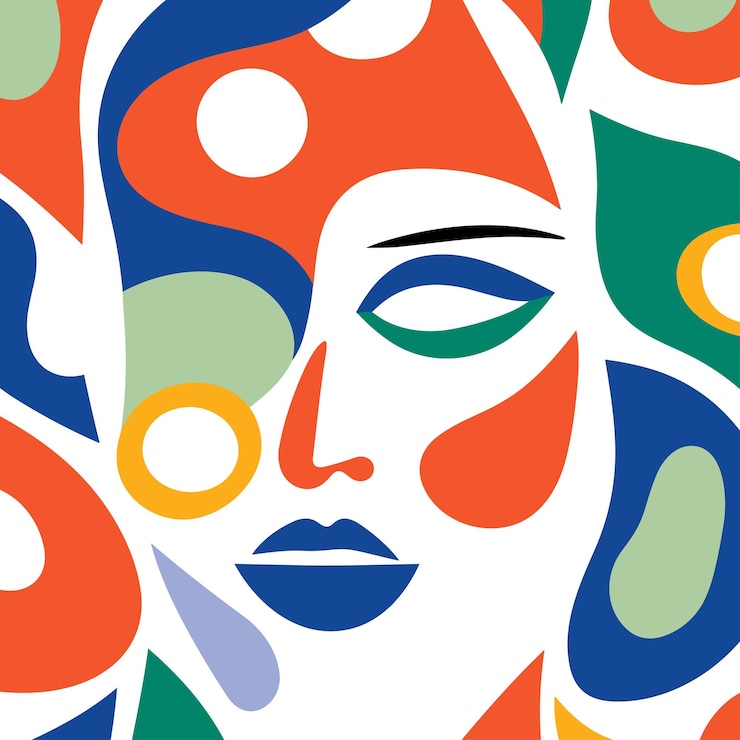 Vecteur des motifs minimalistes colorés