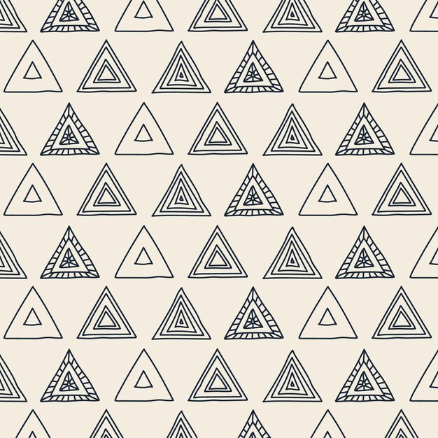 Des Motifs Sans Couture Avec Des Triangles Dessinés à La Main Arrière-plan De Motifs Abstraits Vectoriels