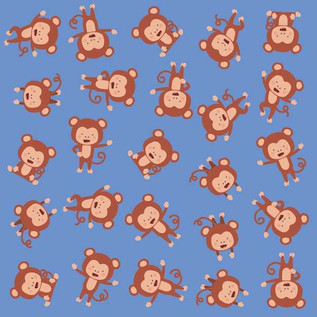 Motifs De Singes Mignons