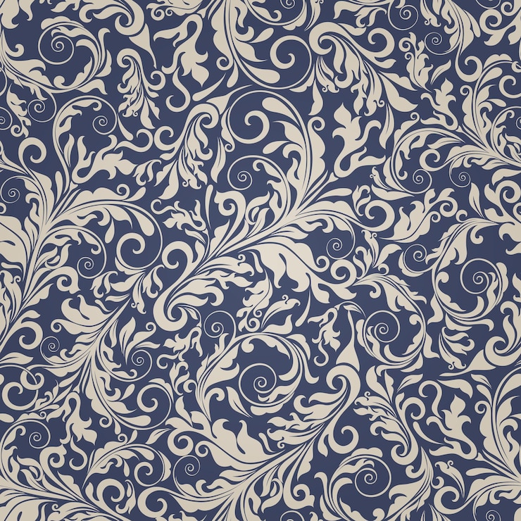 Vecteur motifs de style baroque, motif décoratif, vecteur, matériau source, motif en mosaïque, cycle de répétition