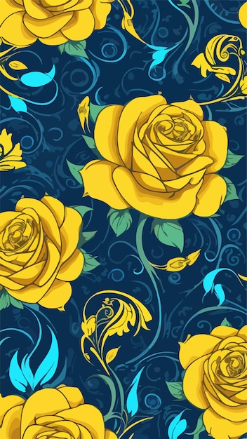 Des motifs textiles en marine et en rose jaune