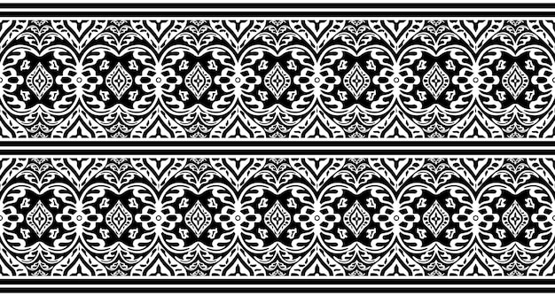Vecteur des motifs textiles sans couture géométriques orientaux décoration de bordures textiles