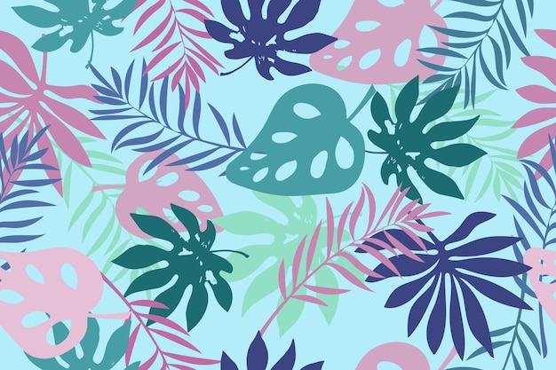 Des motifs tropicaux sans couture avec des feuilles de palmier