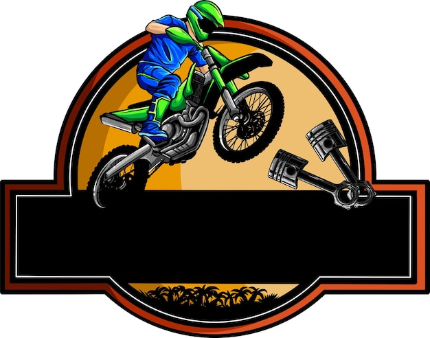 Vecteur moto cross logo vecteur équipe de course dirt bike