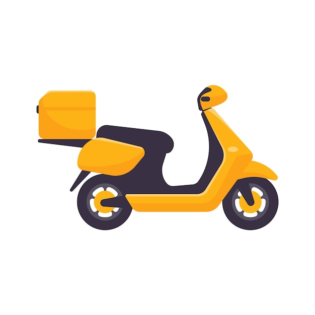 Moto Pour Le Concept De Commande En Ligne De Service De Livraison De Nourriture