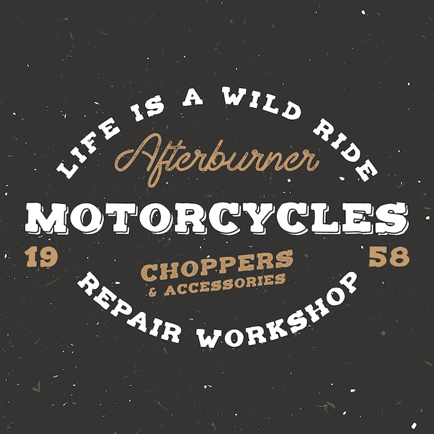 Vecteur moto rétro dans un style vintage.