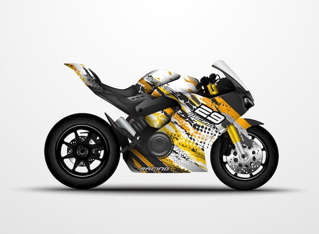 Vecteur moto sportbikes wrap conception de décalcomanie et d'autocollant en vinyle.