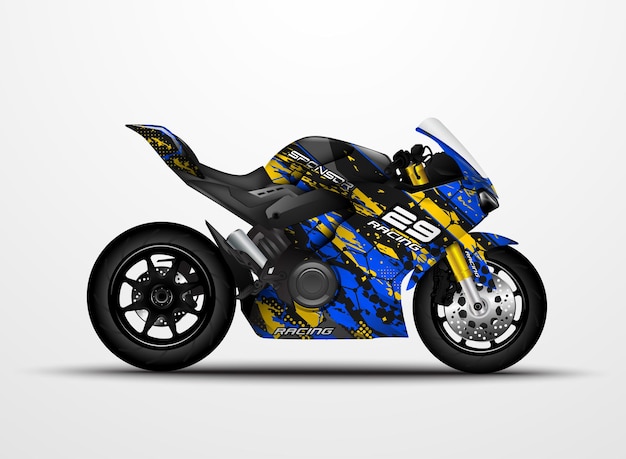 Moto Sportbikes wrap conception de décalcomanie et d'autocollant en vinyle.