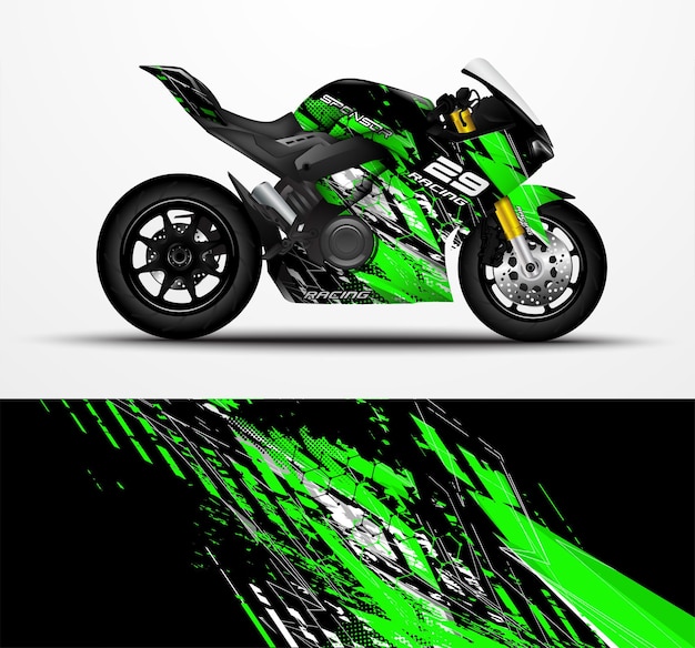 Moto Sportbikes Wrap Conception De Décalcomanie Et D'autocollant En Vinyle.