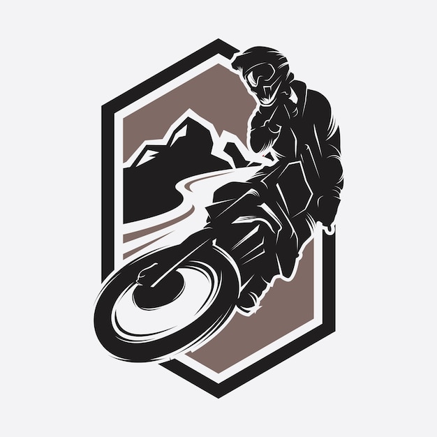 Moto Track Ou Motocross Jump Logo