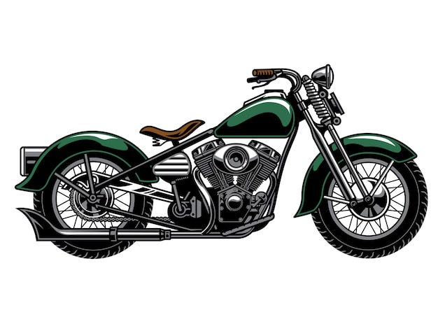 Moto vintage vieux look militaire