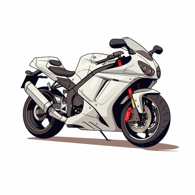 Vecteur motocycle_vector_illustrated_white_background